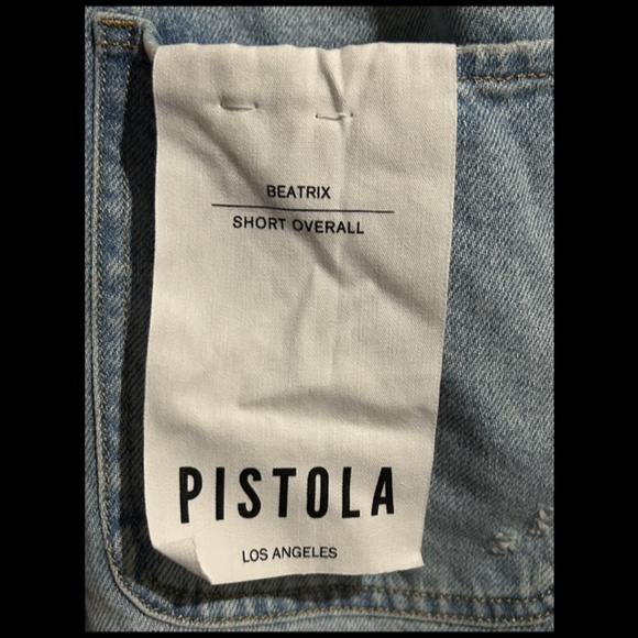 Pistola Beatrix Denim Shortalls/Short Overalls Surfrider Size S - NWT - Picture 10 of 16